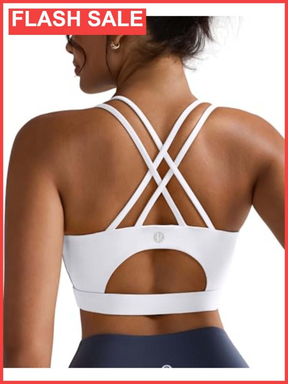 Crisscross Back Sports Bra Tank Top High Impact Workout Yoga Bra
